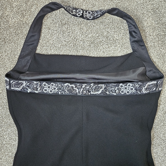 JNY bias cut Embroidered Silk straps Jones New York dress LBD Size 10 - Picture 4 of 16